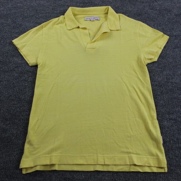 Orlebar Brown Shirt Men Medium Polo Yellow Casual Summer Preppy Quiet Luxury - Picture 1 of 7
